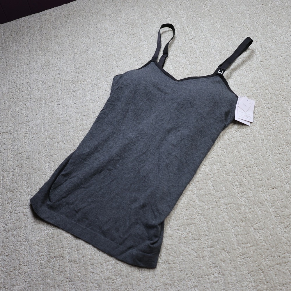 Auden Nursing Cami Heather Grey Maternity Seamless Top M